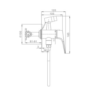 Гигиенический душ со смесителем Raglo R07.52.03 золотой сатин